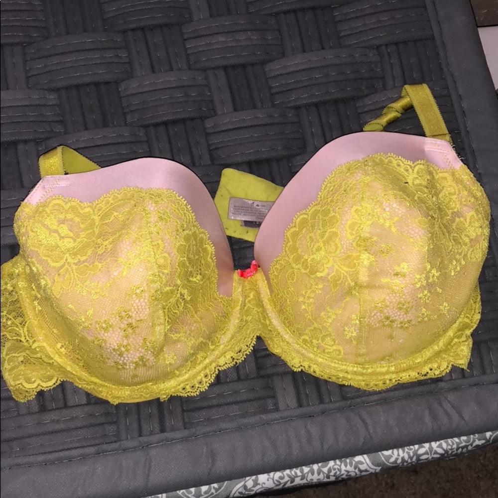 VS pink and green bra
